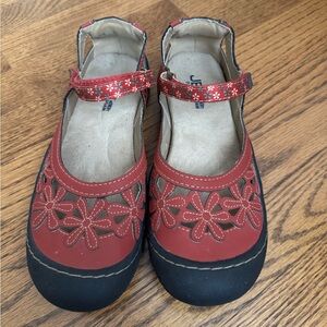 Jbu by Jambu Wildflower Women's Size 8M Mary Jane Comfort Shoes Memory Foam Red